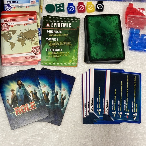 PANDEMIC Board Game Complete (Award Winning Co-op Family 2-4 Players) 2012 MINT - Picture 6 of 7